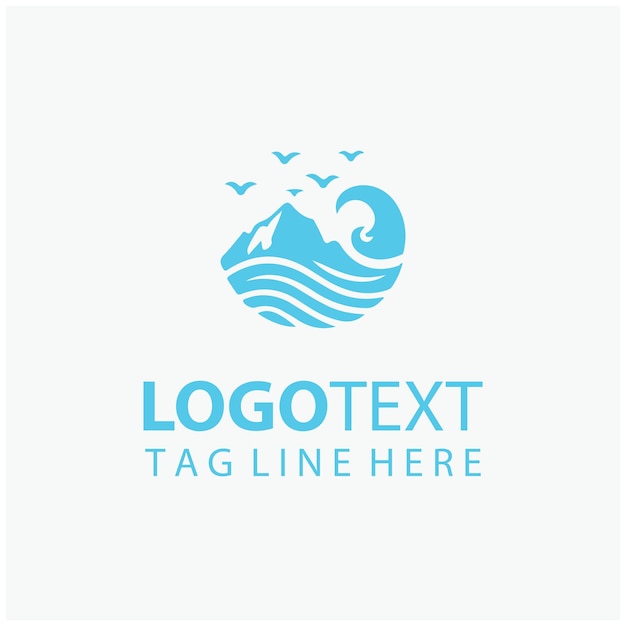 Ilustraciones del logotipo del océano