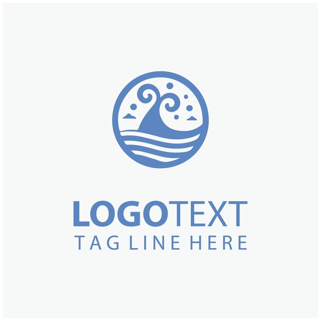 Ilustraciones del logotipo del océano
