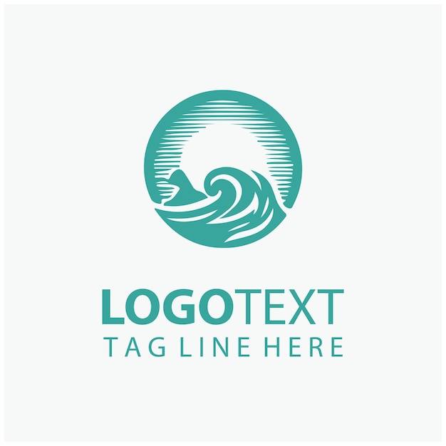 Ilustraciones del logotipo del océano