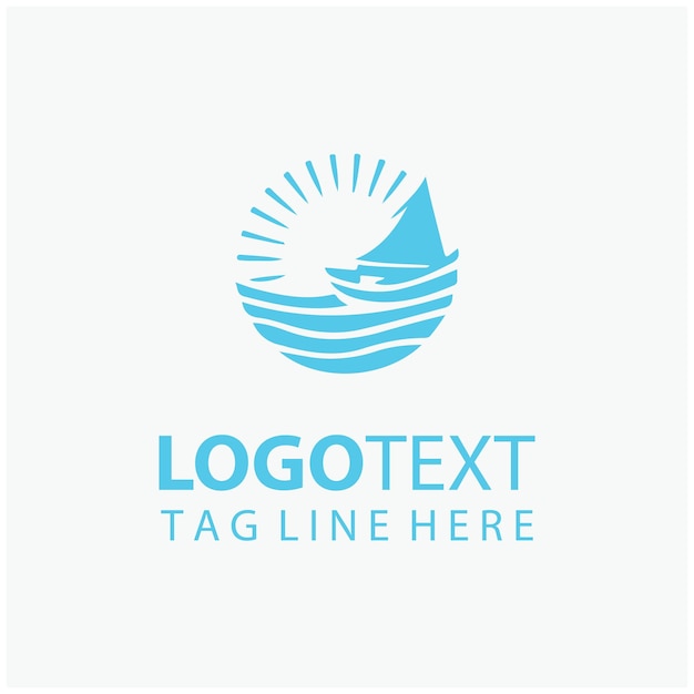 Ilustraciones del logotipo del océano