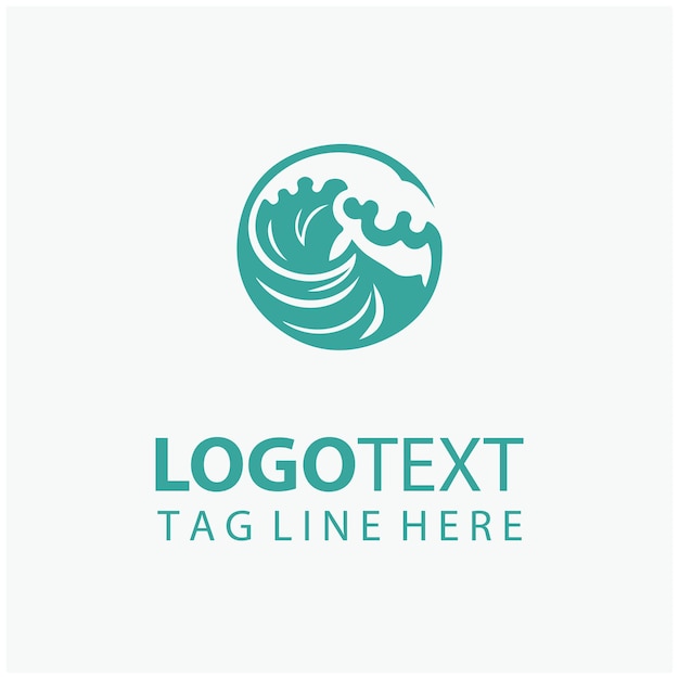 Ilustraciones del logotipo del océano