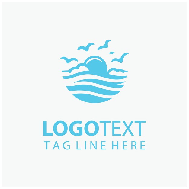 Ilustraciones del logotipo del océano