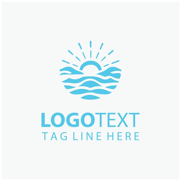 Ilustraciones del logotipo del océano
