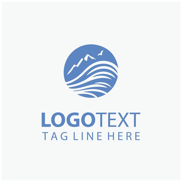 Ilustraciones del logotipo del océano