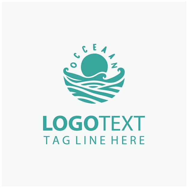 Ilustraciones del logotipo del océano