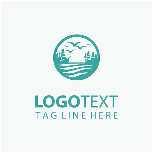 Ilustraciones del logotipo del océano