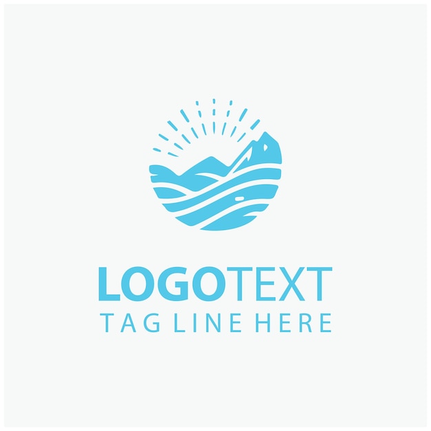 Ilustraciones del logotipo del océano
