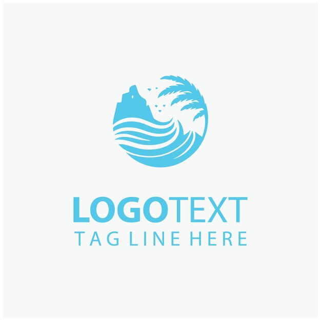 Ilustraciones del logotipo del océano