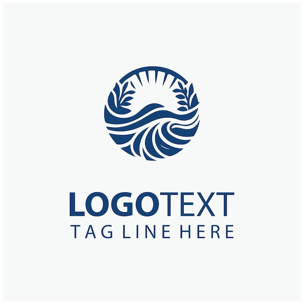 Ilustraciones del logotipo del océano