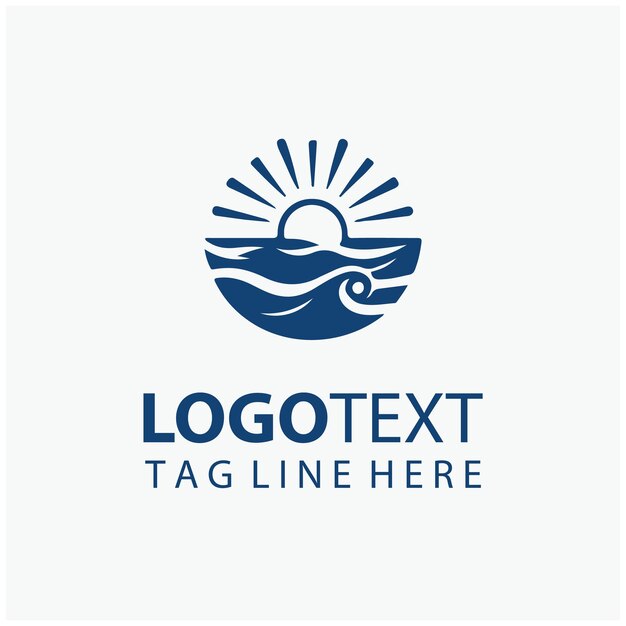 Ilustraciones del logotipo del océano
