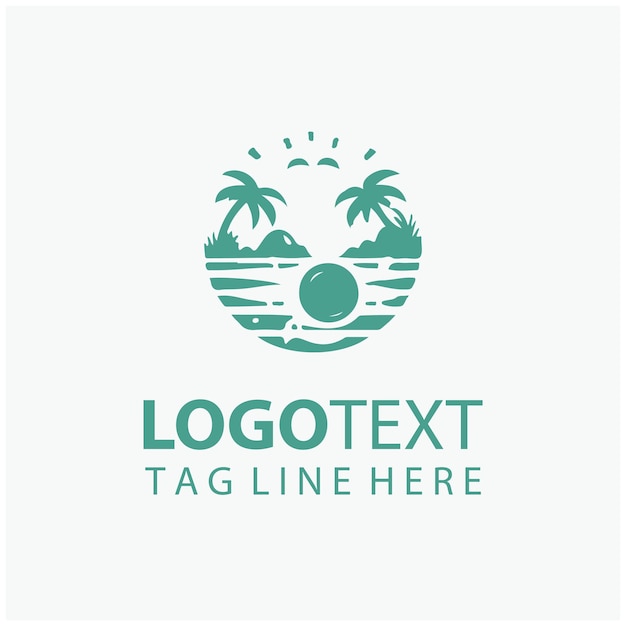 Ilustraciones del logotipo del océano