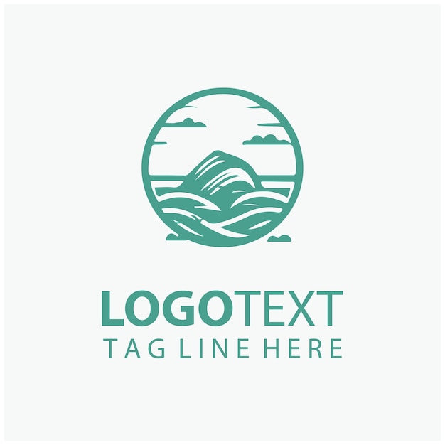 Ilustraciones del logotipo del océano