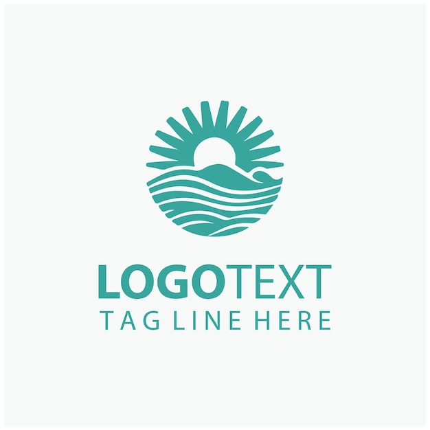 Ilustraciones del logotipo del océano