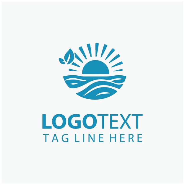 Ilustraciones del logotipo del océano