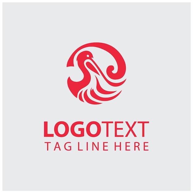 Ilustraciones del logotipo del pelícano