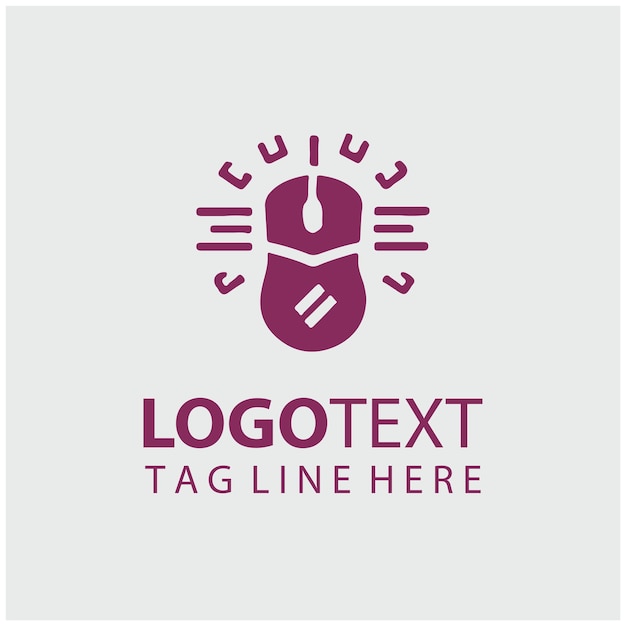 Ilustraciones del logotipo del ratón de computadora