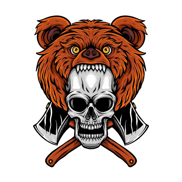 Las ilustraciones de Lumberjack Bear usando un estilo de dibujo a mano continuaron con la coloración digital