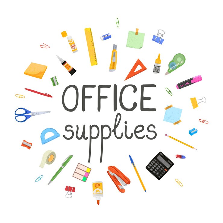 Vector ilustraciones de material de oficina