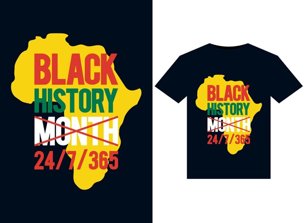 Ilustraciones del Mes de la Historia Negra para el diseño de camisetas listas para imprimir