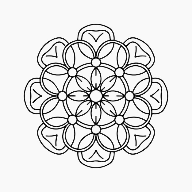 ilustraciones minimalistas de mandalas florales