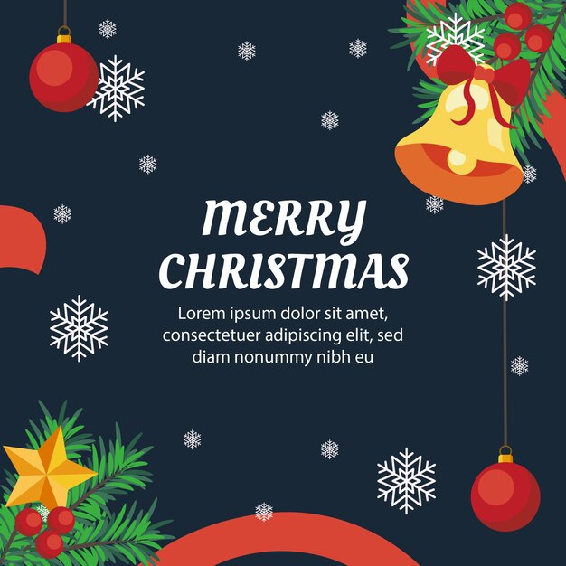 Las ilustraciones navideñas simples y modernas son geniales para pancartas de eventos navideños.