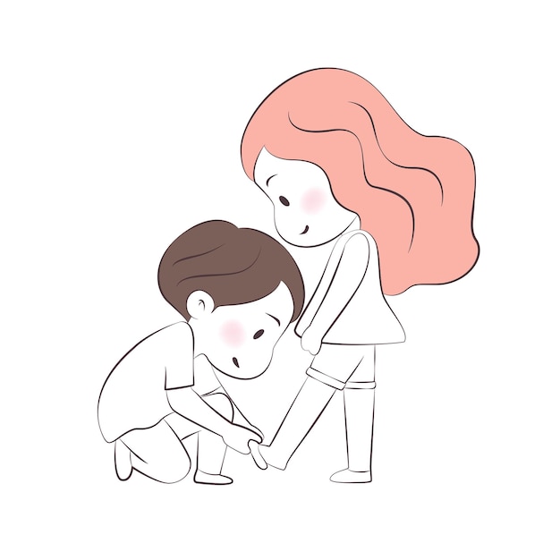 Vector ilustraciones de parejas en varios capítulos.