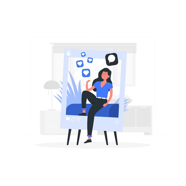 Ilustraciones planas de influencers