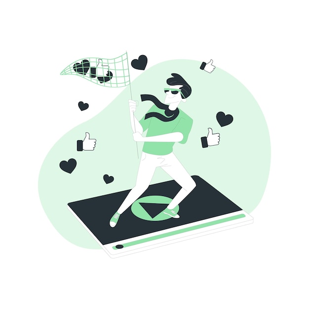 Ilustraciones planas de influencers