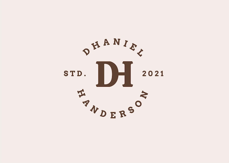 Vector ilustraciones de plantilla de diseño de logotipo de letra inicial dh