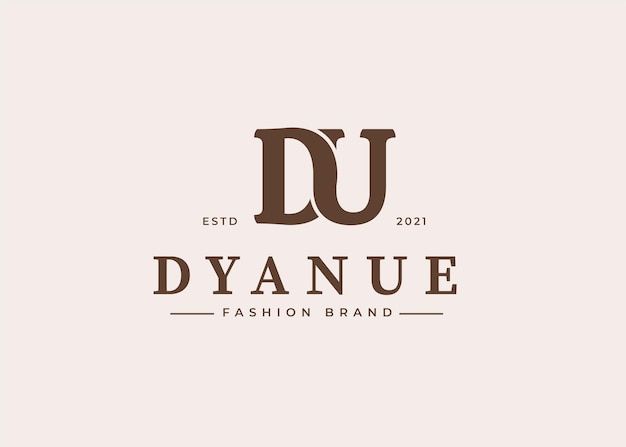 Ilustraciones de plantilla de diseño de logotipo de letra inicial DU
