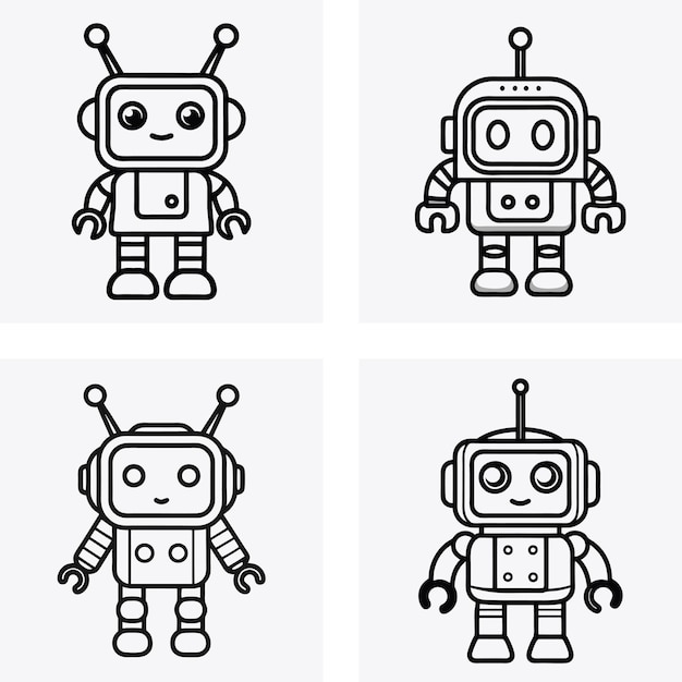 Ilustraciones de robots muy bonitas