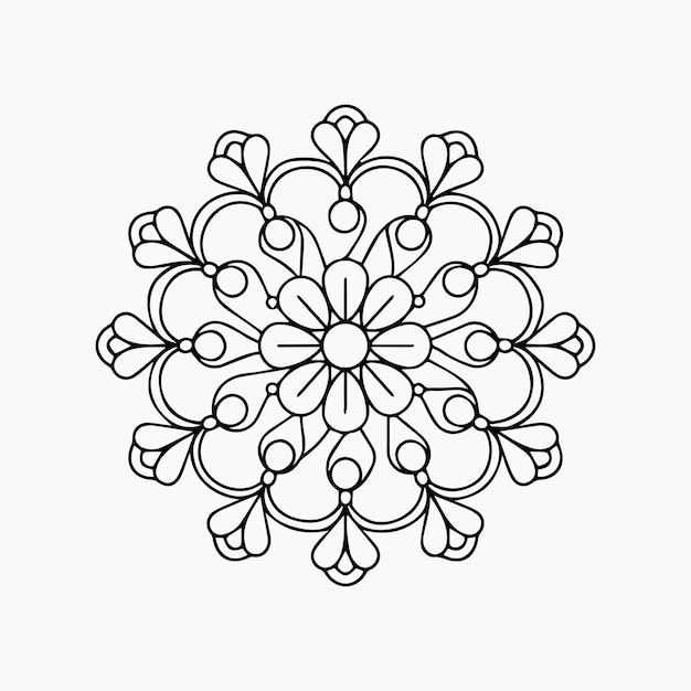 ilustraciones simétricas de mandalas florales