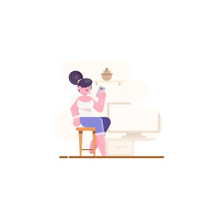 Vector ilustraciones simplificadas de caracteres lindos para sitios web y pantallas de aplicaciones