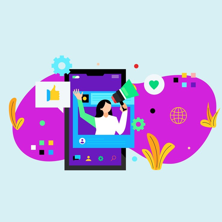 Vector ilustraciones de las soluciones de marketing digital de vector