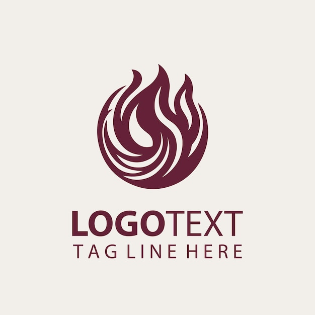 Ilustraciones del vector de fuego del logotipo