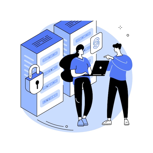Ilustraciones de vectores de dibujos animados aislados de Big Data