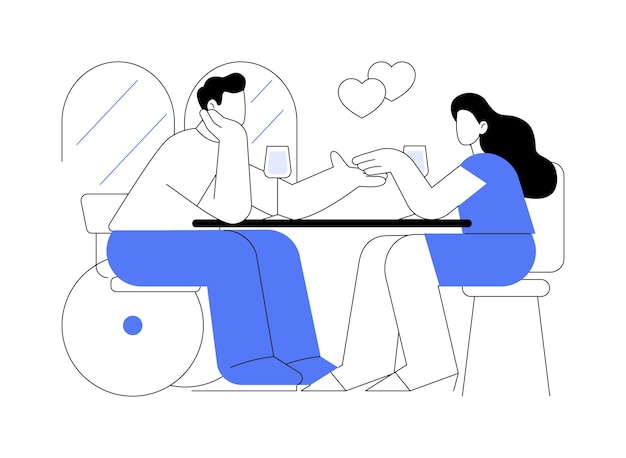 Ilustraciones de vectores de dibujos animados aislados de restaurante sin barreras