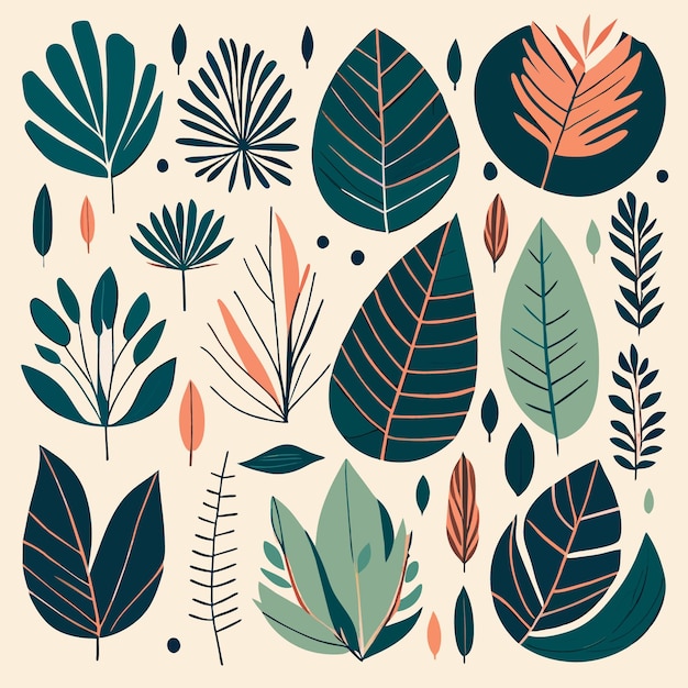 Vector ilustraciones de vectores de plantas tropicales