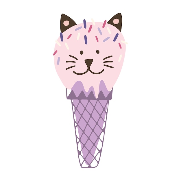 Ilustraciones vectoriales de animales lindos helados