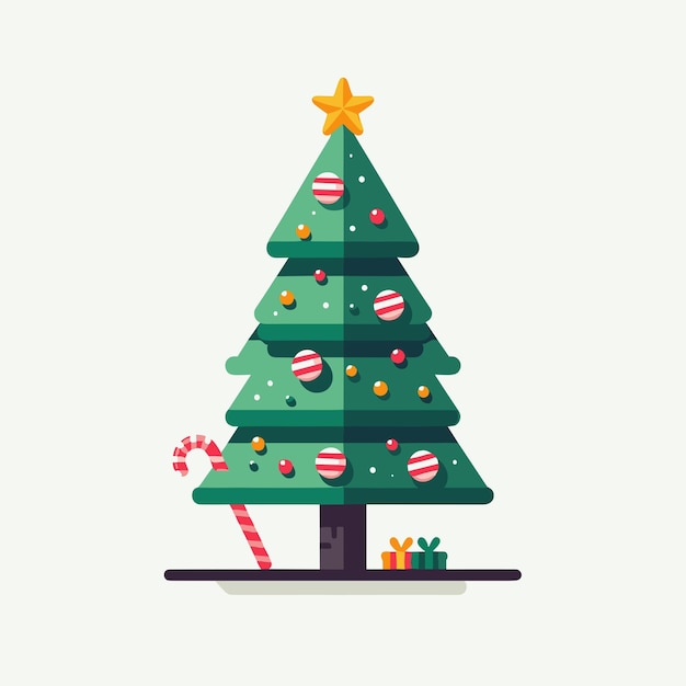ilustraciones vectoriales de árboles de Navidad en fondo blanco