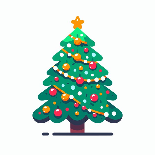 ilustraciones vectoriales de árboles de Navidad en fondo blanco