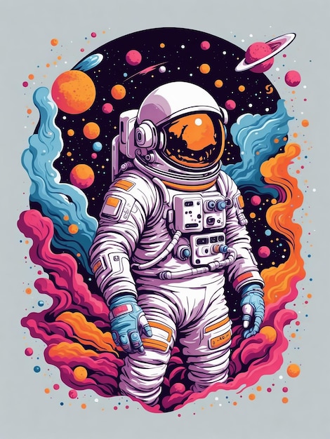 Ilustraciones vectoriales del astronauta