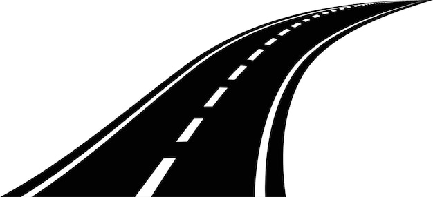 Ilustraciones vectoriales dibujadas a mano de carreteras y autopistas