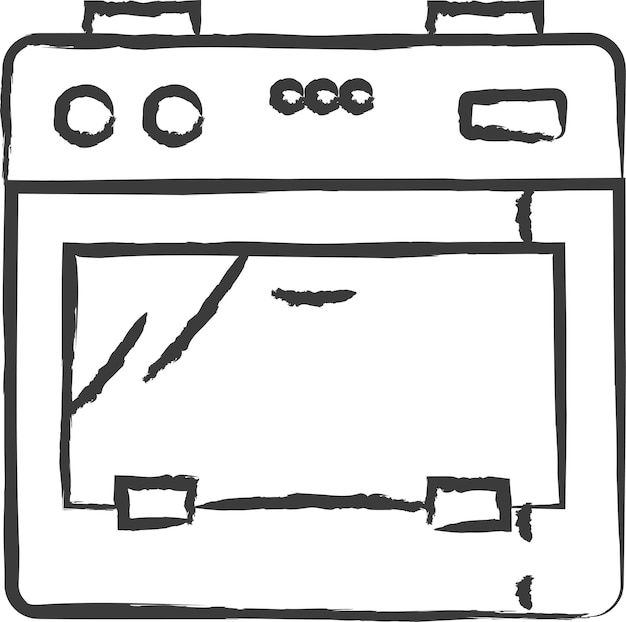 Ilustraciones vectoriales dibujadas a mano en el horno