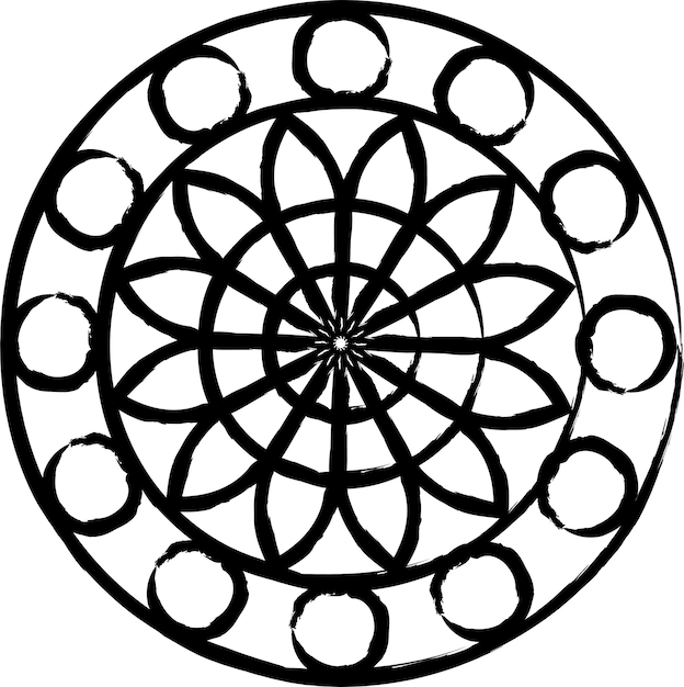 Ilustraciones vectoriales dibujadas a mano de Mandala