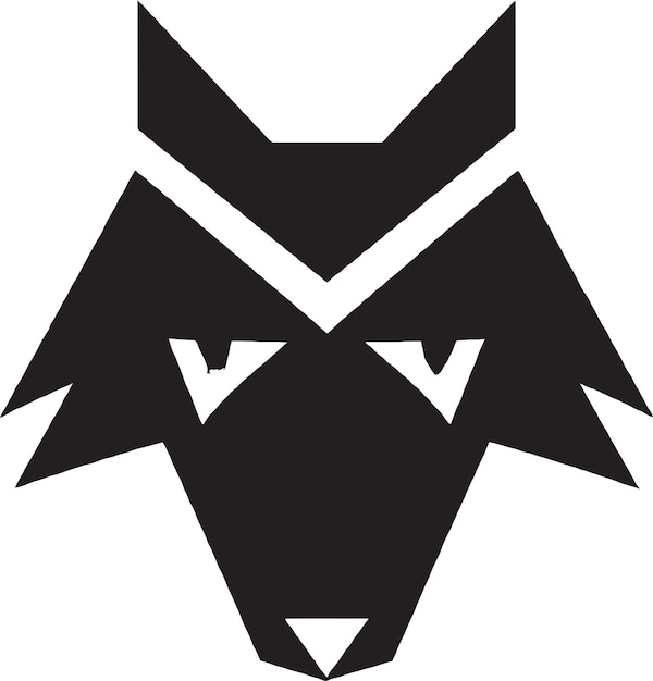 Ilustraciones vectoriales de diseños de logotipo de escudo de lobo