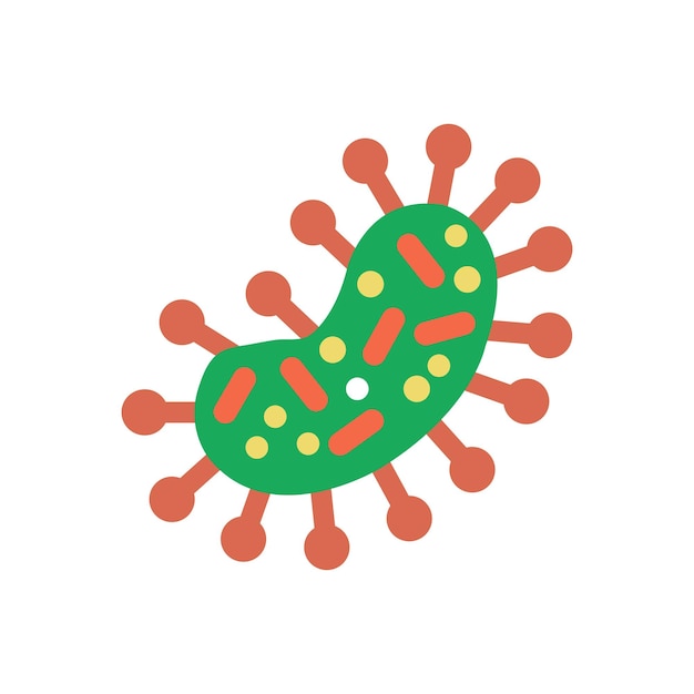 Ilustraciones vectoriales de formas simples de varios iconos y pictogramas de virus