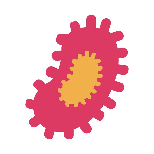 Ilustraciones vectoriales de formas simples de varios iconos y pictogramas de virus
