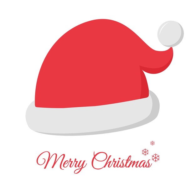 Ilustraciones vectoriales del icono del sombrero de Santa Claus de Navidad