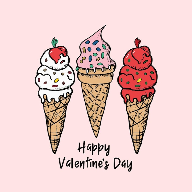 Vector ilustraciones vectoriales lindas para el día de san valentín